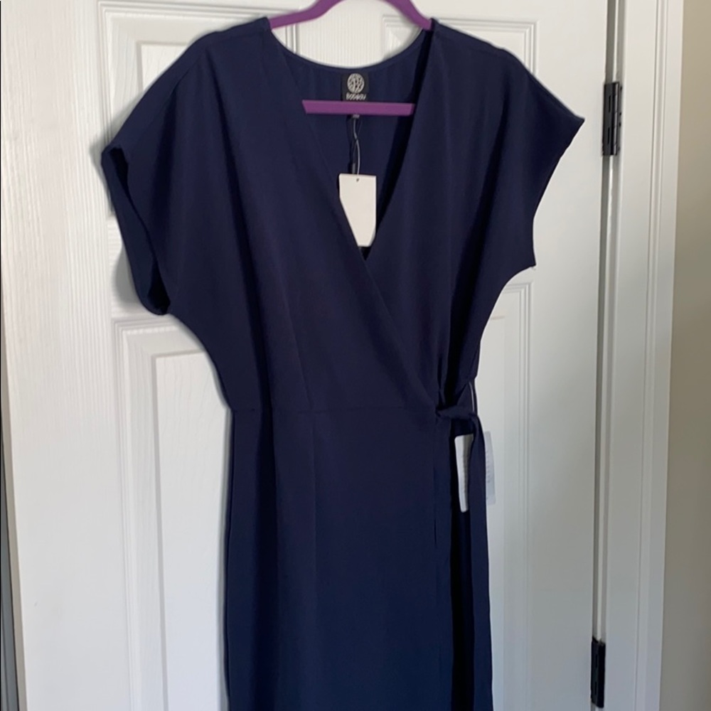 NTW navy wrap dress